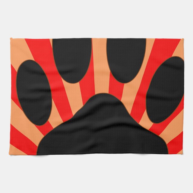 Radiant Dog Paw Print Handtuch (Horizontal)