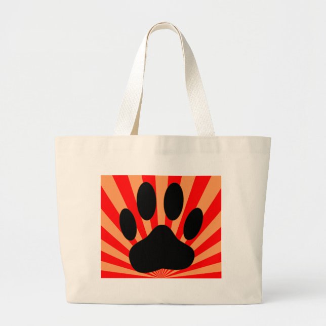 Radiant Dog Paw Print Jumbo Stoffbeutel (Vorne)