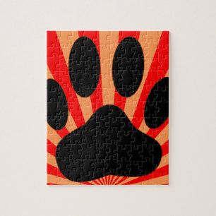 Radiant Dog Paw Print Puzzle