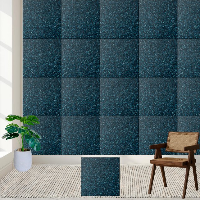 Radiant Eye Catching Blue Glitzer Particle Fliese (Radiant Eye-catching Blue Glitter Particle Ceramic Tile)