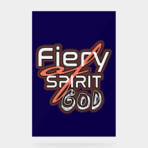 Radiant Faith: Fiery Spirit of God Acrylic Sign