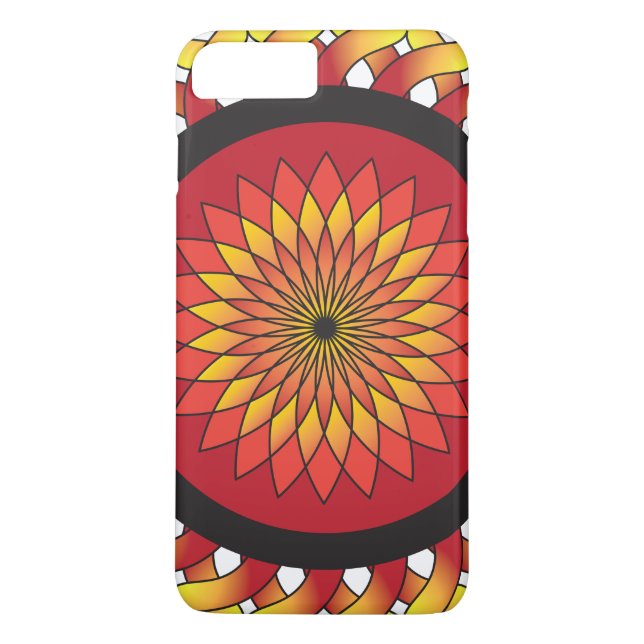 Radiant Fiery Red Orange Yellow Sunflower Case-Mate iPhone Hülle (Rückseite)