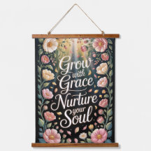 Radiant floral Burst wächst mit Grace Quote