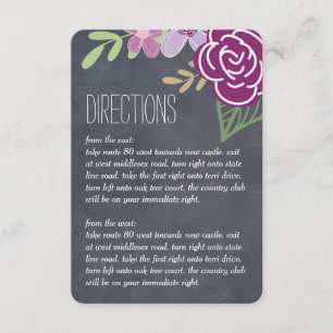 Radiant Florals Wedding Directors Cards Begleitkarte