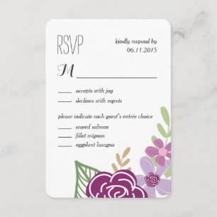 Radiant Florals Wedresponse / RSVP Cards