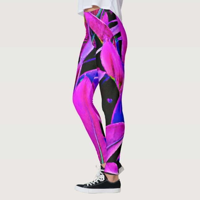Radiant Foliage Elegance Muster Leggings (Links)