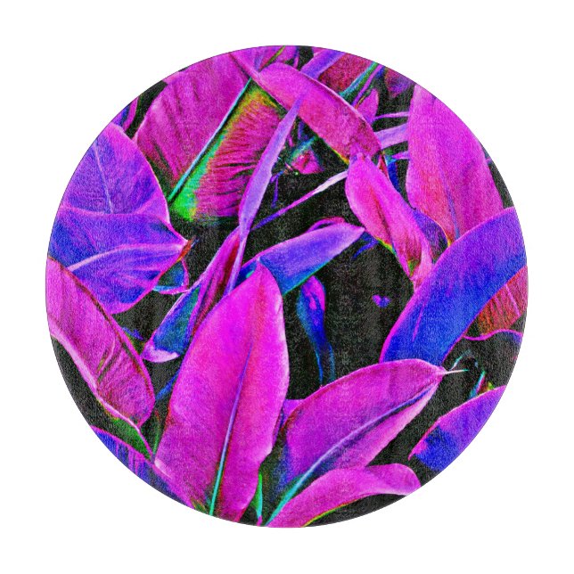 Radiant Foliage Elegance Muster Schneidebrett (Vorderseite)