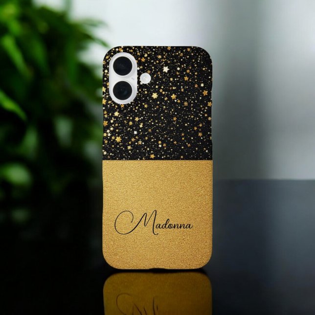 Radiant Glam (Glitzer - Gold - Leder) Case-Mate iPhone Hülle (Von Creator hochgeladen)