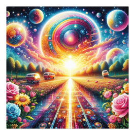 Radiant Glow Large 5D DIY Diamant Painting Kit Fotodruck