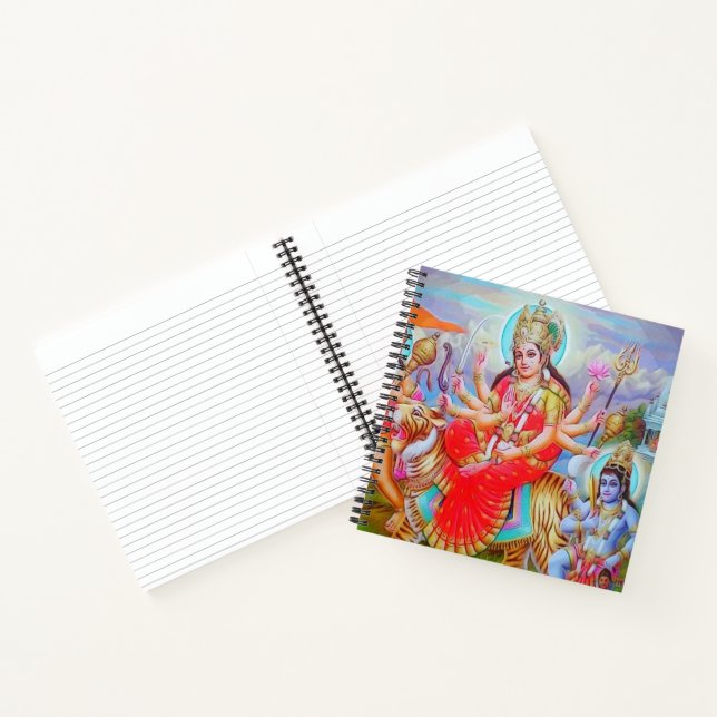 Radiant Goddess Durga Ji Painting Notizbuch (Innenseite)