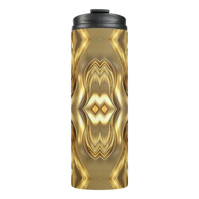 Radiant Golden Pattern Thermosbecher (Vorderseite)