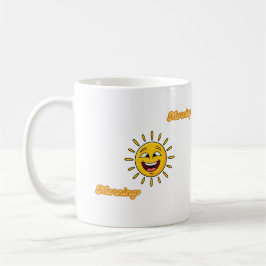 Radiant Golden Sun Artistic Graphic Mug Kaffeetasse