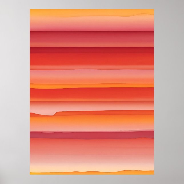Radiant Gradient - Intensive Farbwandlungskunst Poster (Vorne)