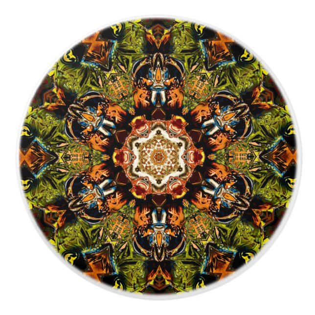 Radiant Green Cabinet Knobs Keramikknauf (Vorderseite)