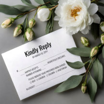 Radiant Happy Wedding RSVP Card