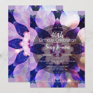 Radiant Harmony Leuchtendes Florales Mandala Einladung