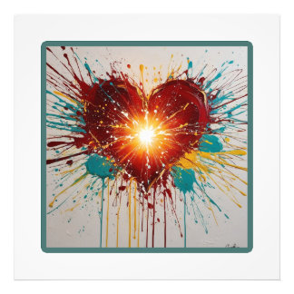 Radiant Heart Burst: Liebe in Vollblut Fotodruck