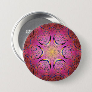 Radiant Heart Kaleidoskop Button