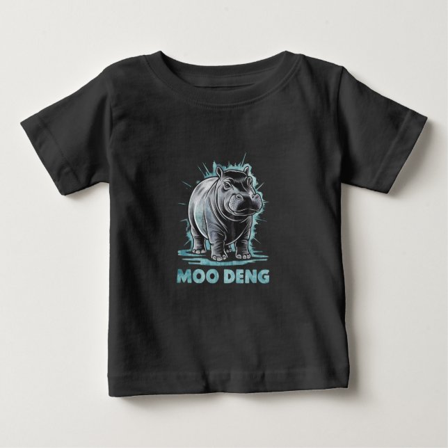 Radiant Hippo Moo Deng Baby T-shirt (Vorderseite)