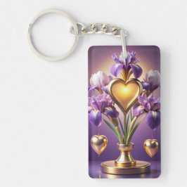 Radiant Iris Blossom 3D Render von Neskie D Schlüsselanhänger