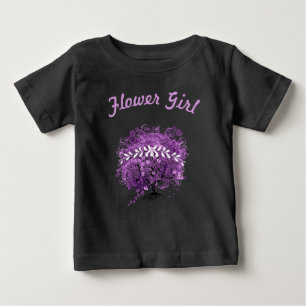 Radiant Lila Heart Leaf Tree Wedding Baby T-shirt