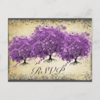 Radiant Lila Heart Leaf Tree Wedding