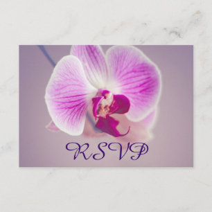 Radiant Lila Orchid Wedding RSVP Karte