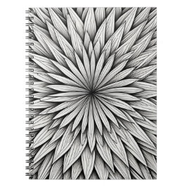 Radiant Line Art Bloom Notebook Notizblock