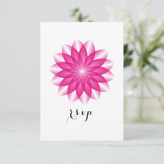 Radiant Lotus UAWG RSVP Karte (Stehend Vorderseite)