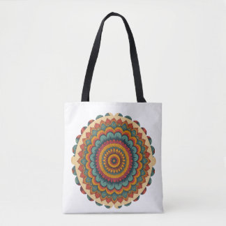 Radiant Mandala Boho Tote Bag