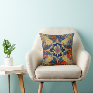 Radiant Mandala: Eine lebendige symmetrische Fanta Kissen