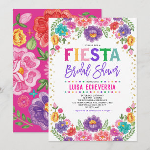Radiant Mexican Floral Fiesta Brautparty Einladung