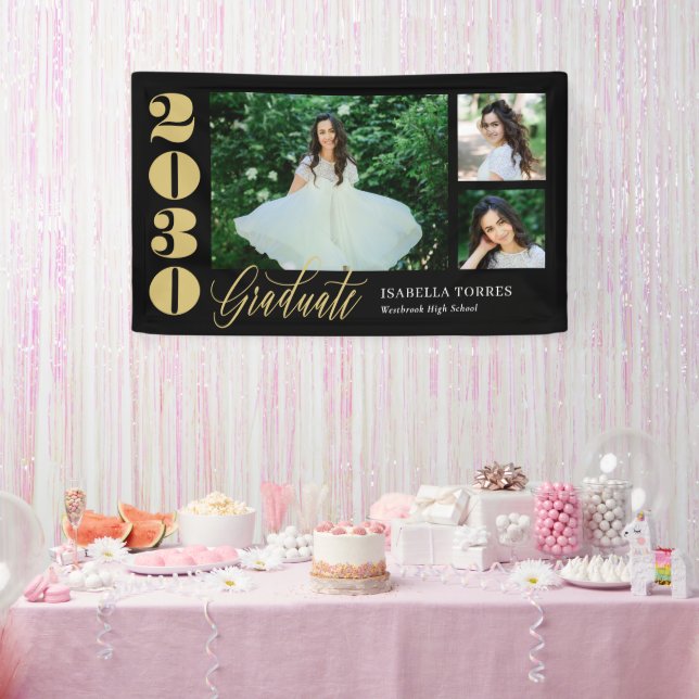 Radiant Moments EDITABLE FARBBBanner für Abschluss Banner (Party)