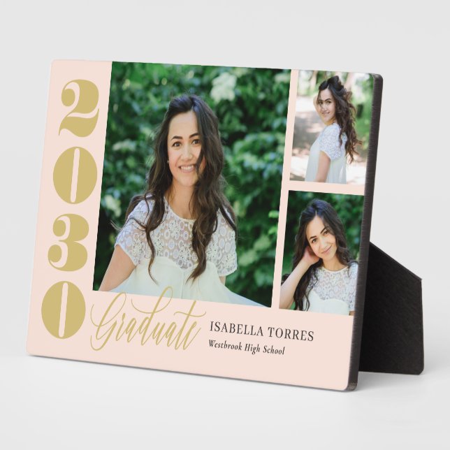 Radiant Moments EDITABLE FARBEN Abschluss Plaque Fotoplatte (Seite)