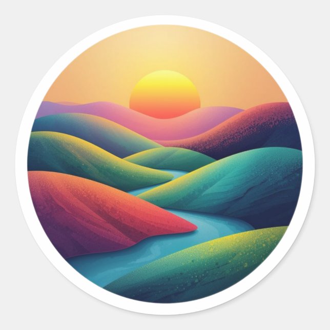 Radiant Morning Runder Aufkleber (Vorderseite)