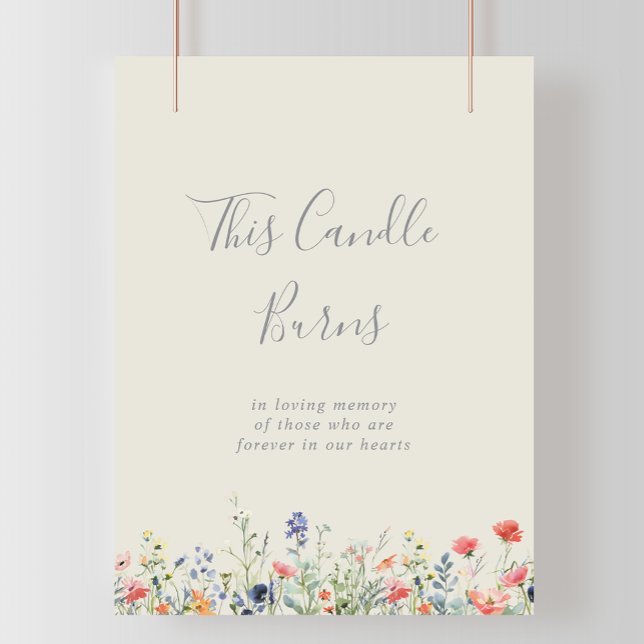 Radiant-Multicolor-Wildblume Diese Kerze brennt Poster (Von Creator hochgeladen)