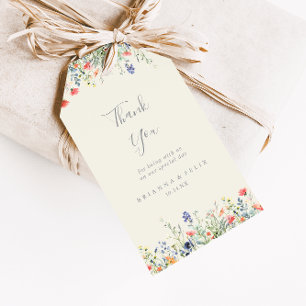 Radiant Multicolor Wildblume Wedding Vielen Dank Geschenkanhänger