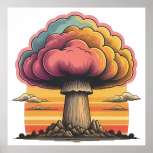 Radiant Mushroom Cloud Poster