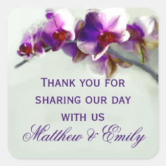 Radiant Orchid Painting Quadratischer Aufkleber