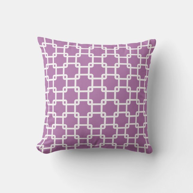 Radiant orchid Square Link Throw Pillows Kissen (Vorderseite)