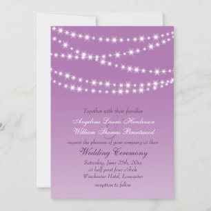 Radiant Orchid Twinkle Lights Hochzeitseinladung Einladung