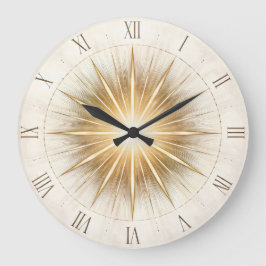 Radiant Order — Sunburst Dial Art Große Wanduhr