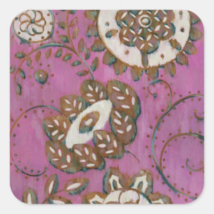 Radiant Ornament II Quadratischer Aufkleber