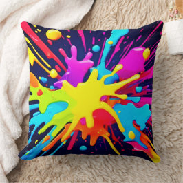 Radiant Paint Explosion Kissen