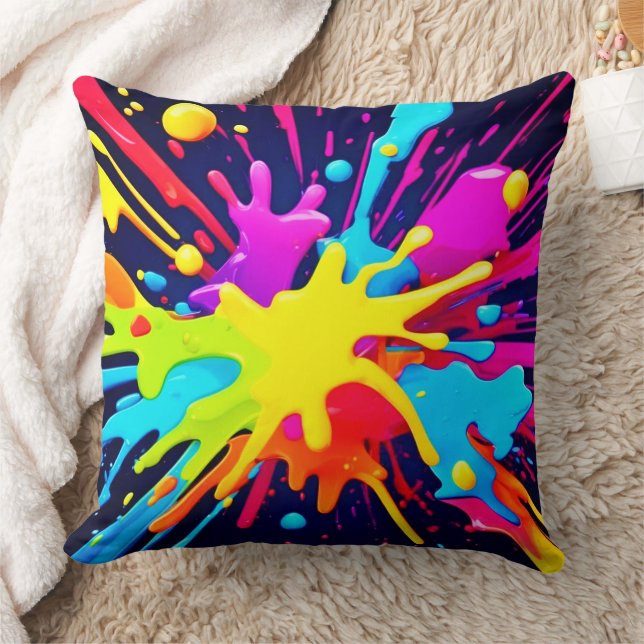 Radiant Paint Explosion Kissen (Decke)