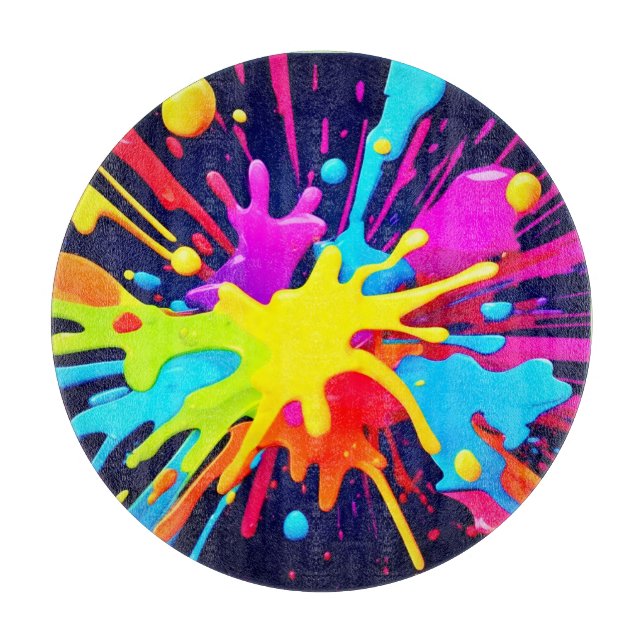 Radiant Paint Explosion Schneidebrett (Vorderseite)