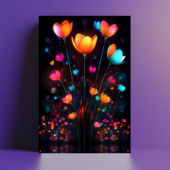 Radiant Pastel Rainbow-Wildblumen Postkarte (Von Creator hochgeladen)