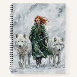 Radiant Peace Dove Lantern Imbolc Snowdrops Art Notizbuch