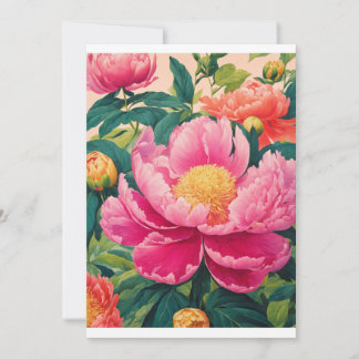 "Radiant Peonies: Hyper-Realistische Blüten" Einladung