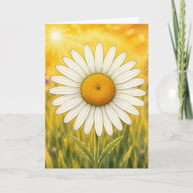 Radiant Petal Serie – Daisy Karte (Vorderseite)